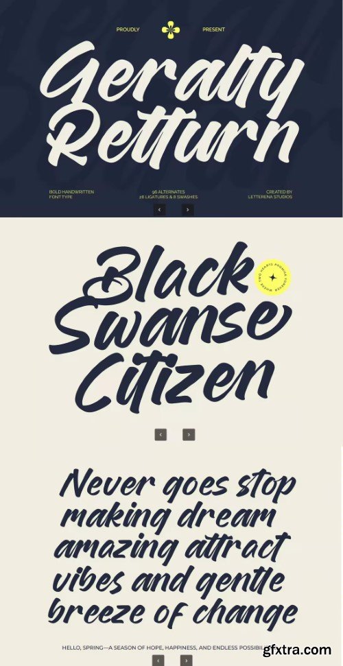 Geralty Retturn Font