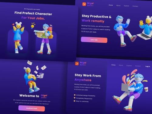 'Ikigai - 3D Character Pack'