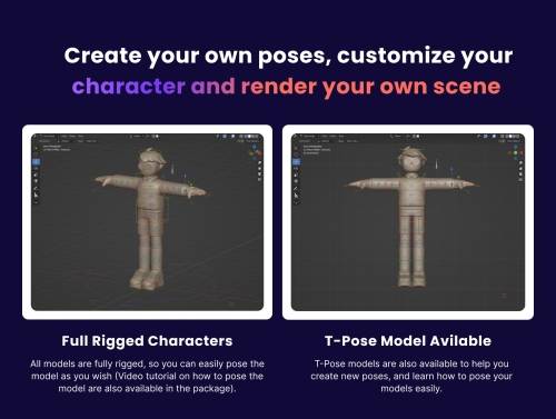 'Ikigai - 3D Character Pack'