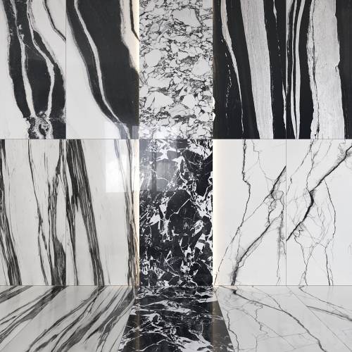 '3dsky Pro - Architectural Design Floorgres B and W Marble miniset'
