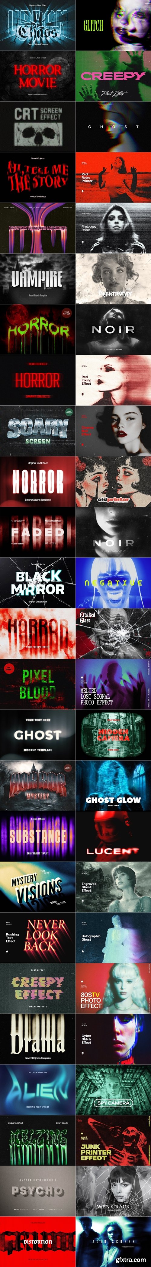 CreativeMarket - Halloween Photoshop Effects Bundle 291865681