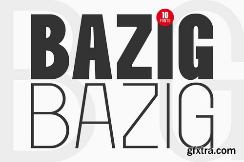 CreativeMarket - Bazig Modern Sans Serif Family - 10 Fonts