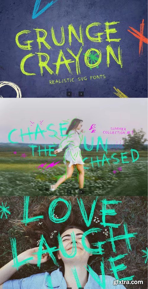Grunge Crayon SVG Font