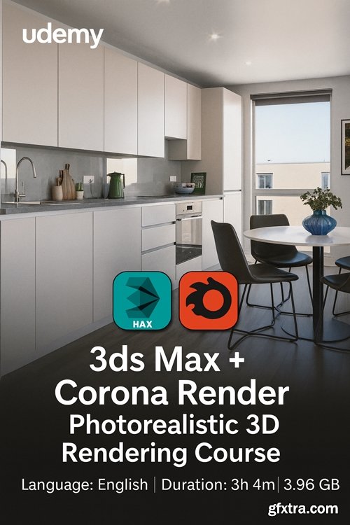 Udemy - 3ds Max + Corona Render Photorealistic 3D Rendering Course