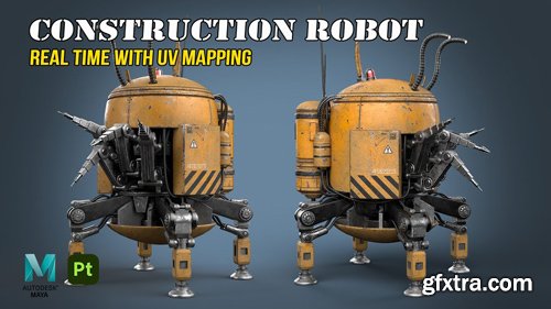 Patreon - Construction Robot Real-Time with UV Mapping 3D Tutorial