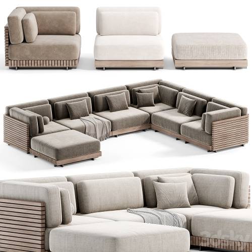 '3dsky Pro - The Caicos Outdoor Sofa 02 by design-milk, Modular sofa'