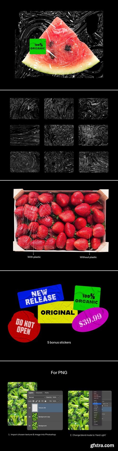 50 Plastic Textures Pack - PNG & PSD Files