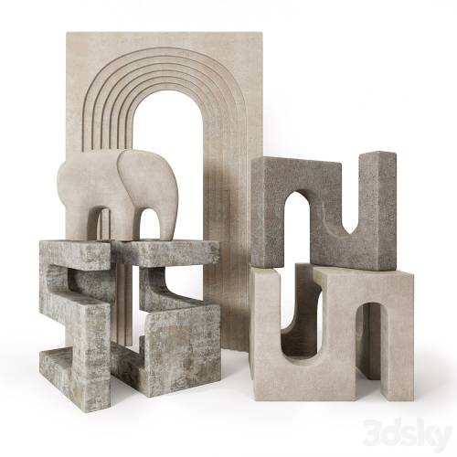 '3dsky Pro - A set of sculptural decor in the architectural style.'