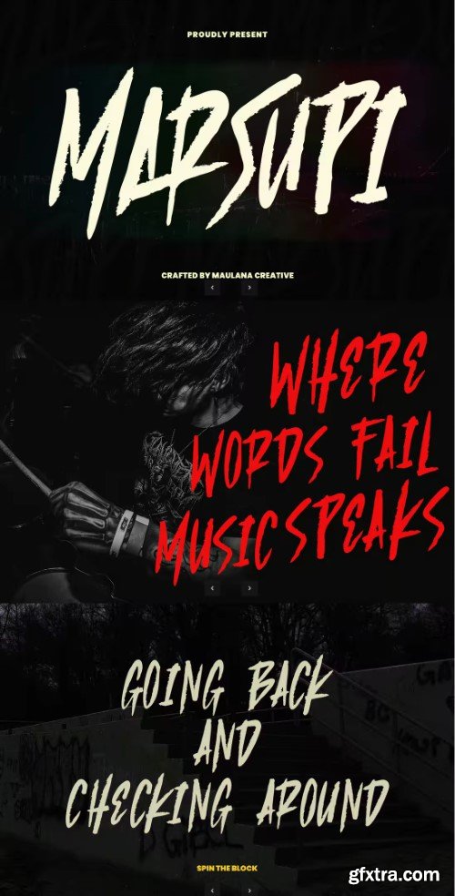 Marsupi Brush Display Font