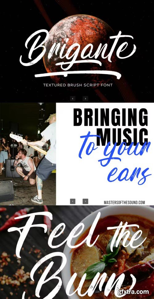 Brigante – Textured Brush Script Font