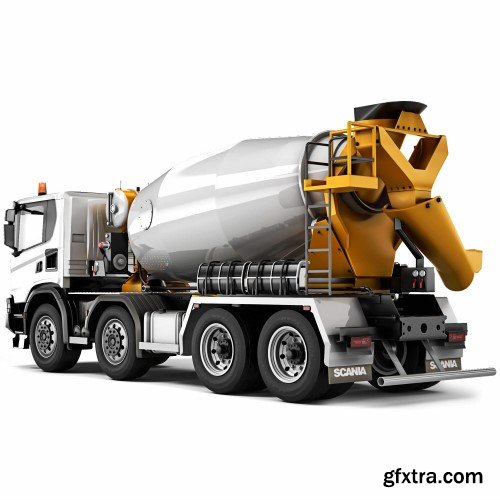 Renderhub - Scania G500 XT 8×4 concrete mixer 2022 3D Model