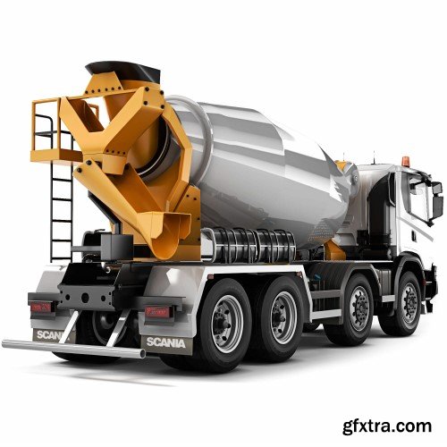 Renderhub - Scania G500 XT 8×4 concrete mixer 2022 3D Model