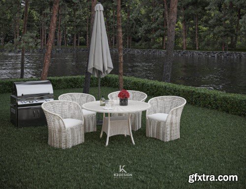 3ds Max Villa Exterior Scene 02 3ds Max Villa Exterior Scene 02