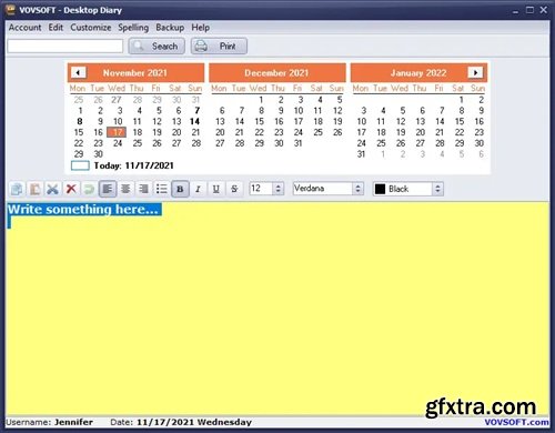 VovSoft Desktop Diary 2.6