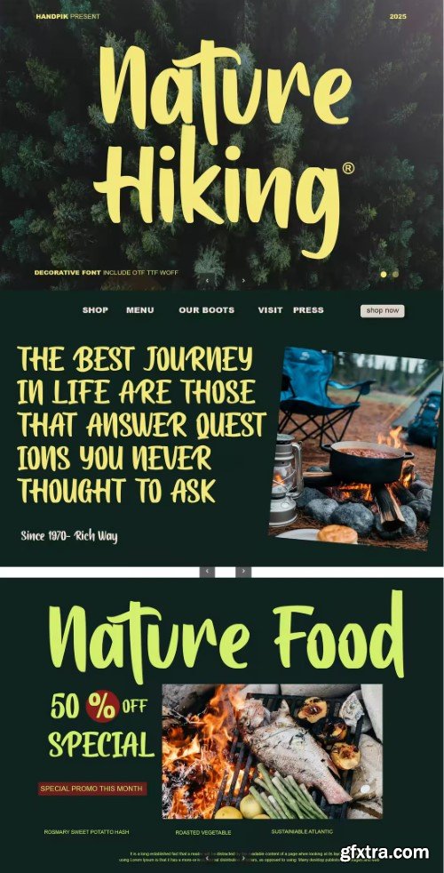 Nature Hiking Font