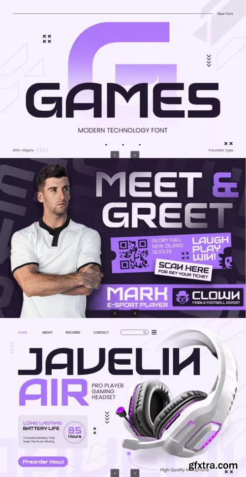 Games - Modern Technology Font