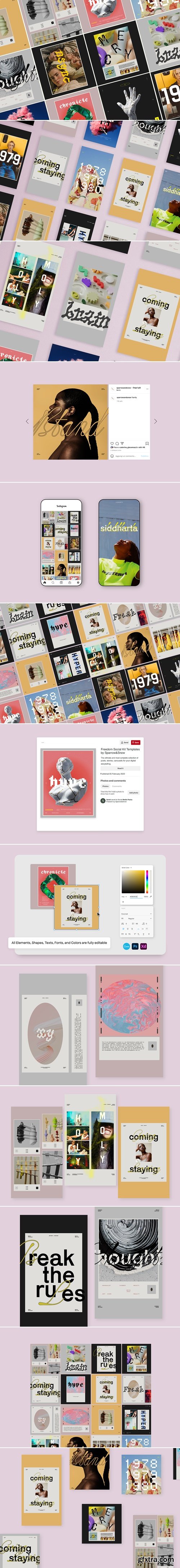 CreativeMarket - Elapse - Social Media Templates 12778846