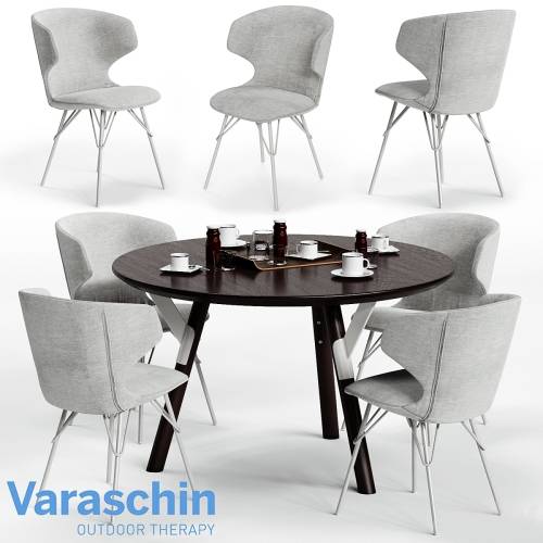 '3dsky Pro - Varaschin KLOE Chair and LINK Table'