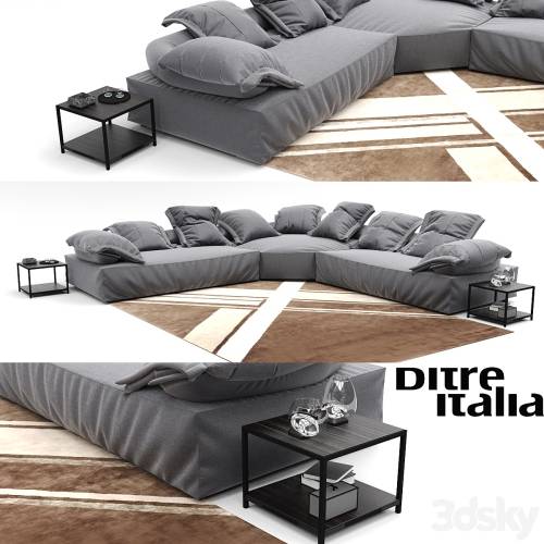 '3dsky Pro - Corner sofa Ditreitalia Flick Flack'
