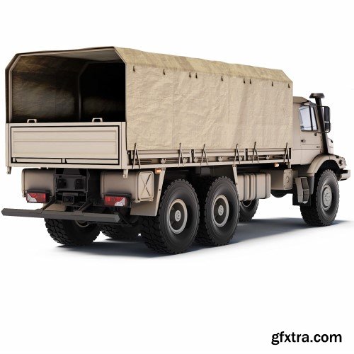 Renderhub - Mercedes-Benz Zetros 3042 Tarpaulin Body 2019 3D Model