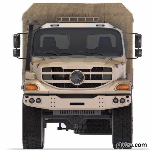 Renderhub - Mercedes-Benz Zetros 3042 Tarpaulin Body 2019 3D Model