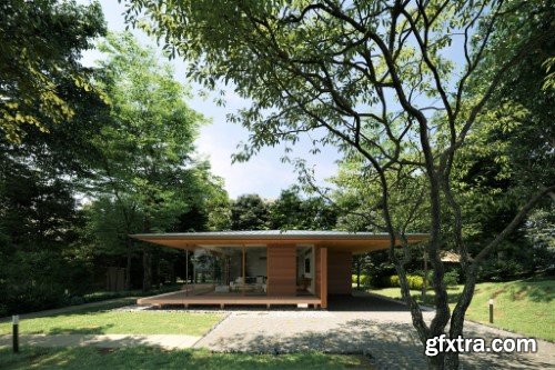 3ds Max House Exterior Scene 03