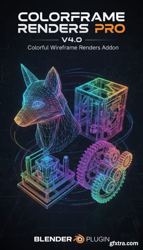 Colorframe Renders Pro v4.1.14 - Colorful Wireframe Renders Addon