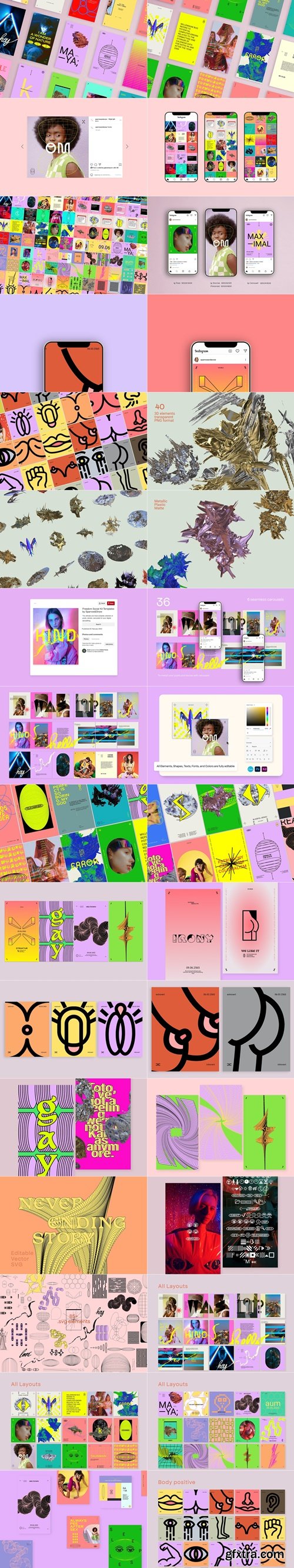 CreativeMarket - AUM - Dreamy Events & Body Positive 7214937