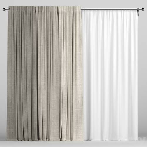 '3dsky Pro - Curtains with tulle.'