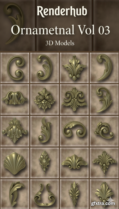 Renderhub - Ornamental Vol 03 3D Model