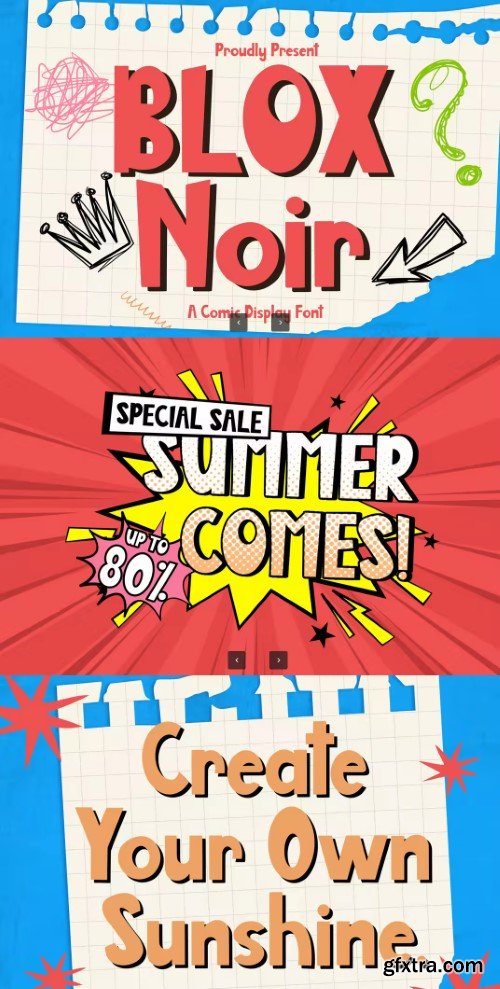 Blox Noir - Comic Display Font