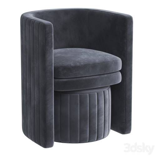'3dsky Pro - Ammillion Barrel Chair and Ottoman'