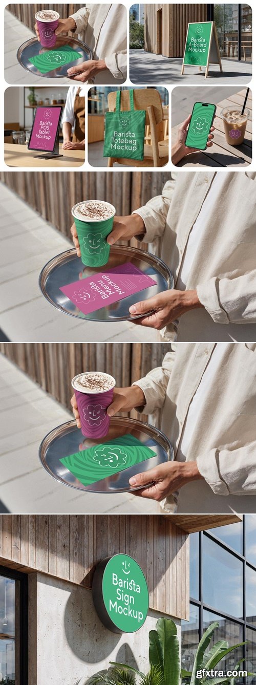 MockupCloud - Coffee Branding Mockups / Barista Series