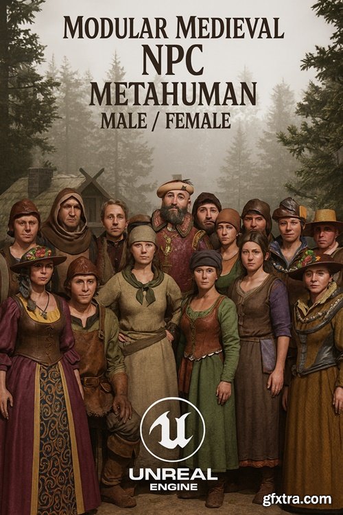 Fab - Modular Medieval NPC &ndash; Metahuman &ndash; Male/Female (5.0+)