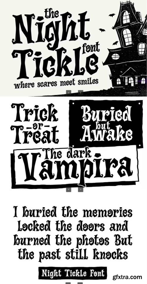 Night Tickle a Horror Playful Font