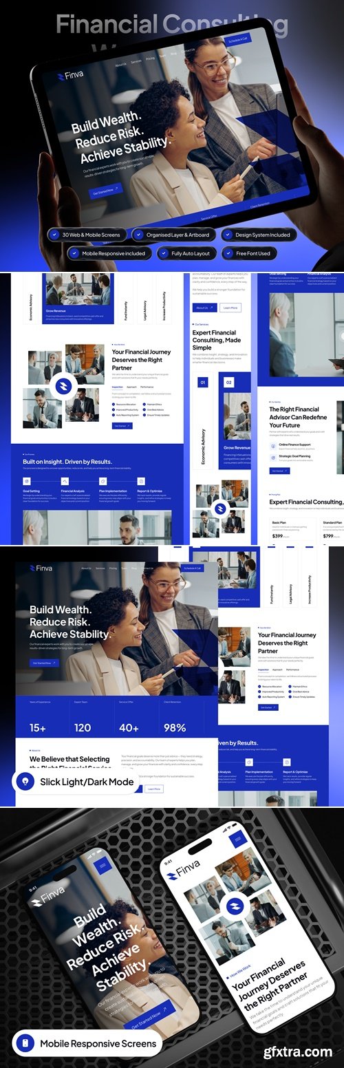 Finva - Financial Consulting Website UI Kit