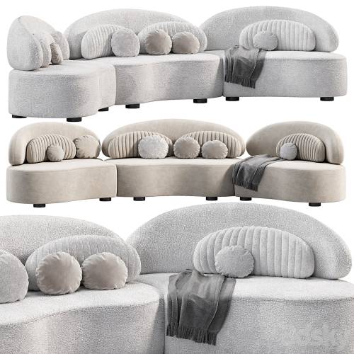 '3dsky Pro - Modern Modular Sofa Velvet'
