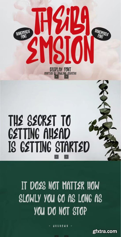 Theiba Emsion Handmade Display Font