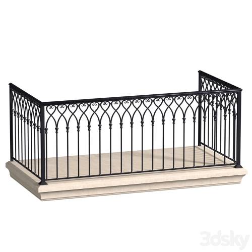 '3dsky Pro - Balcony in oriental style. Arabian Fence balcony Forged' '3dsky Pro - Balcony in oriental style. Arabian Fence balcony Forged'