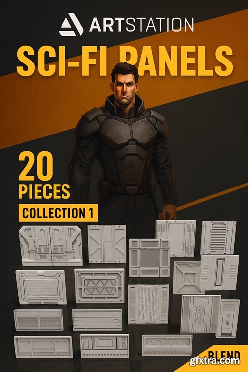 Artstation - Sci-Fi Panels - 20 pieces - Collection - 1