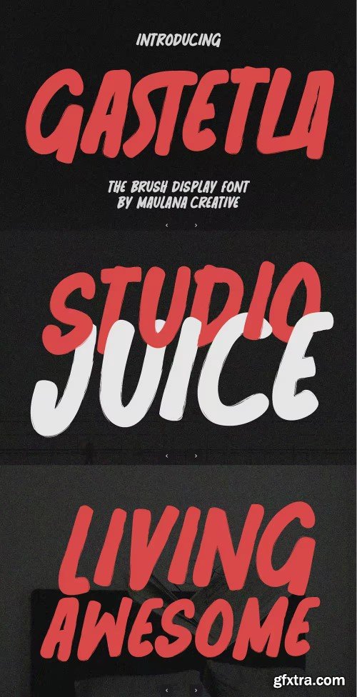 Gastetla Brush Display Font