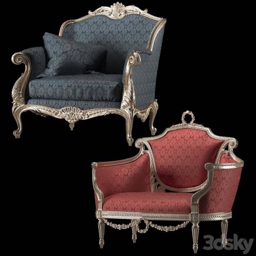 '3dsky Pro - kosovart rococo armchair' '3dsky Pro - kosovart rococo armchair'