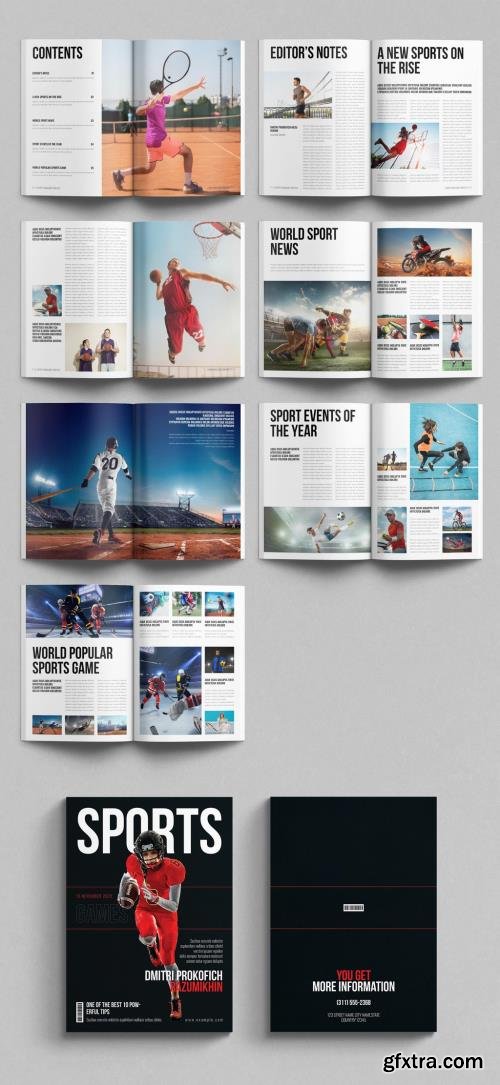 Sports Magazine Template Design Layout 1746452113