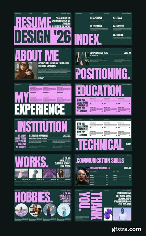 Resume Presentation Template Design Layout 1746451362