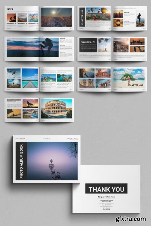 Photo Album Book Template Design Layout Landscape 1746450752