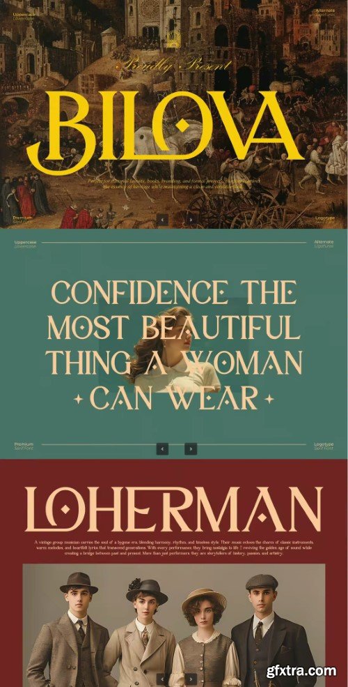 Bilova || Retro Vintage Serif Font