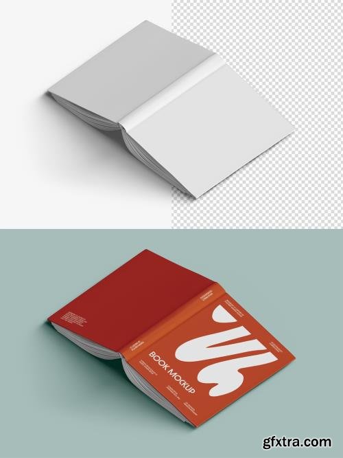 Open Book Cover Mockup Isolated 1705796255