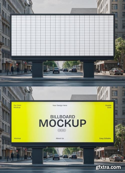 City Street Billbord Mockup Template 1703817537