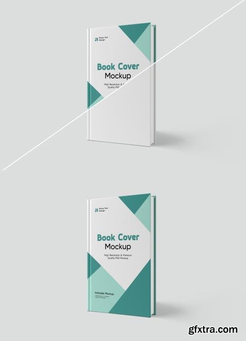 Modern Standing Book Cover Mockup PSD for Display 1703817153