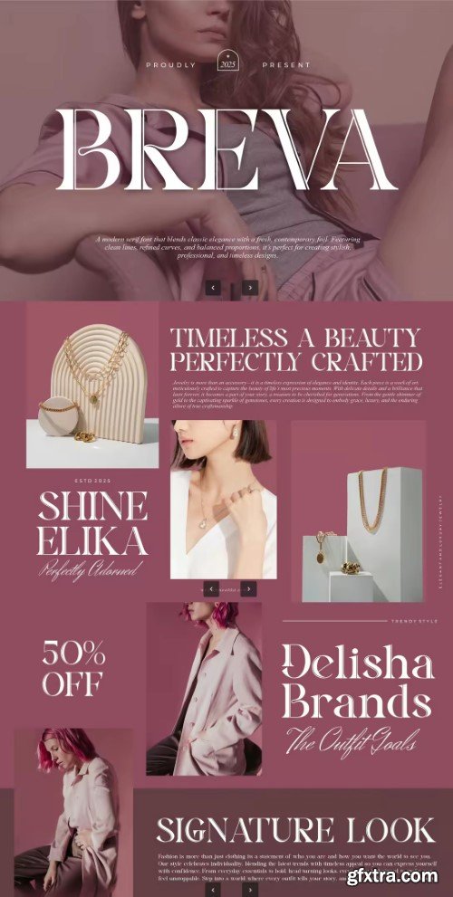 Creativemarket - Breva || Modern Classy Serif Font